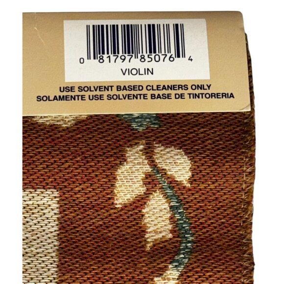 Old Greensborough Craft Co Christmas Violin Jacquard Tapestry Panel - French Hor - Picture 6 of 7